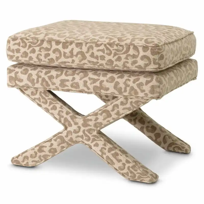 Neuheit Casa Padrino sgabello di lusso con motivo a leopardata beige - Mobili per il soggiorno di lusso