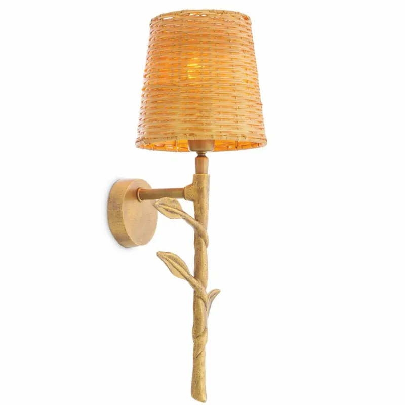 Casa Padrino lampada da parete di lusso ottone vintage / naturale A. 42,5 cm Aktuell