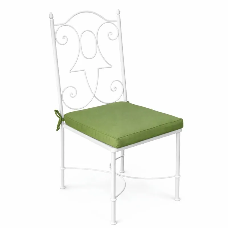 Billig Casa Padrino sedia da giardino Art Nouveau di lusso in ferro battuto bianco / verde A. 105 cm