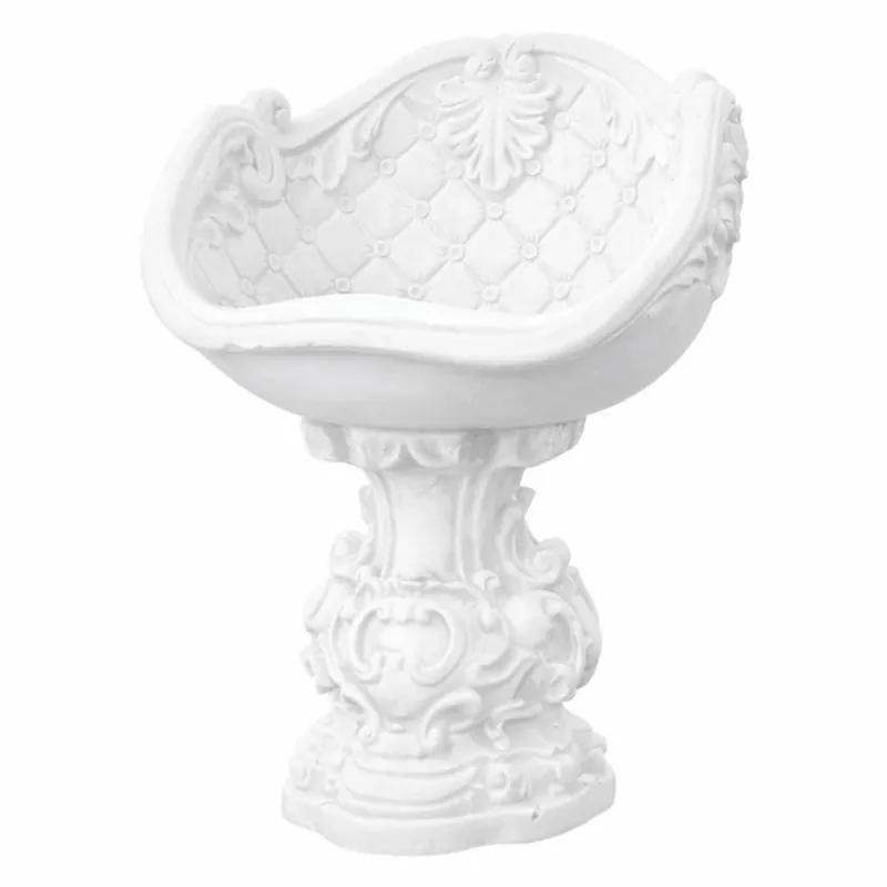 Casa Padrino poltrona da giardino barocco bianco A. 80 cm - Mobili per giardino e patio Preisknaller