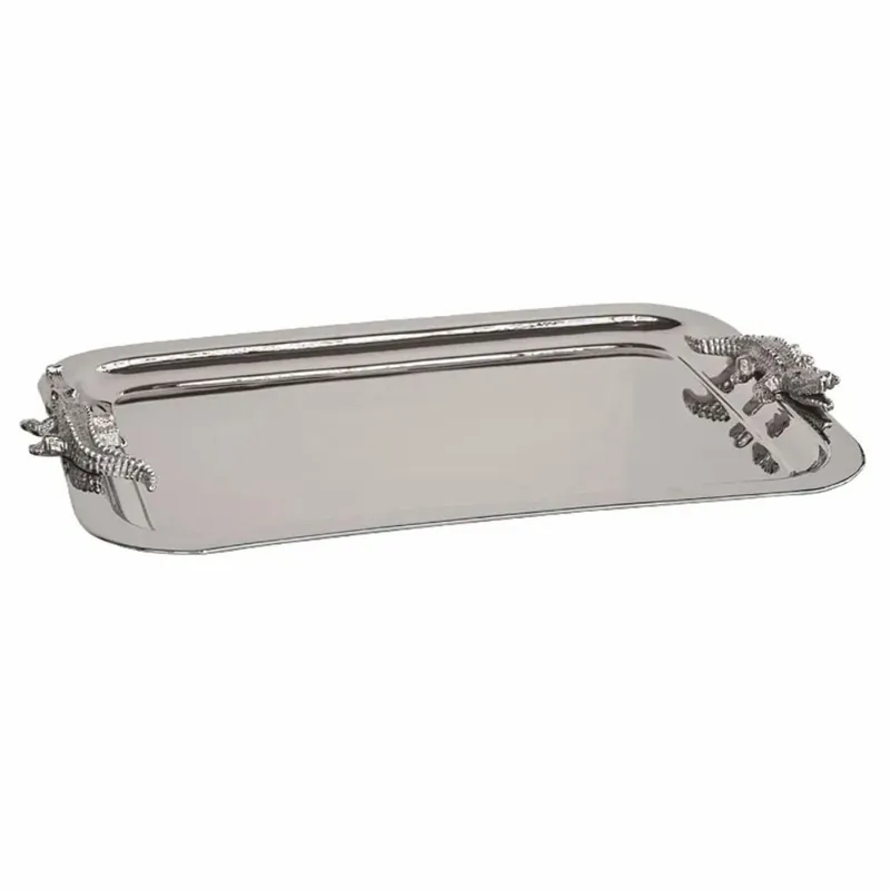 Meistverkauft Casa Padrino vassoio da portata in metallo argento 57 cm - Accessori gastronomia
