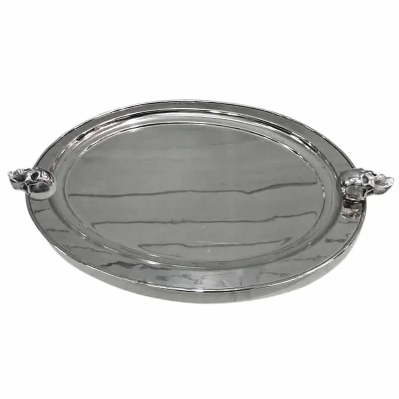 Casa Padrino vassoio da portata in metallo argento 62 cm - Accessori gastronomia Direktkauf