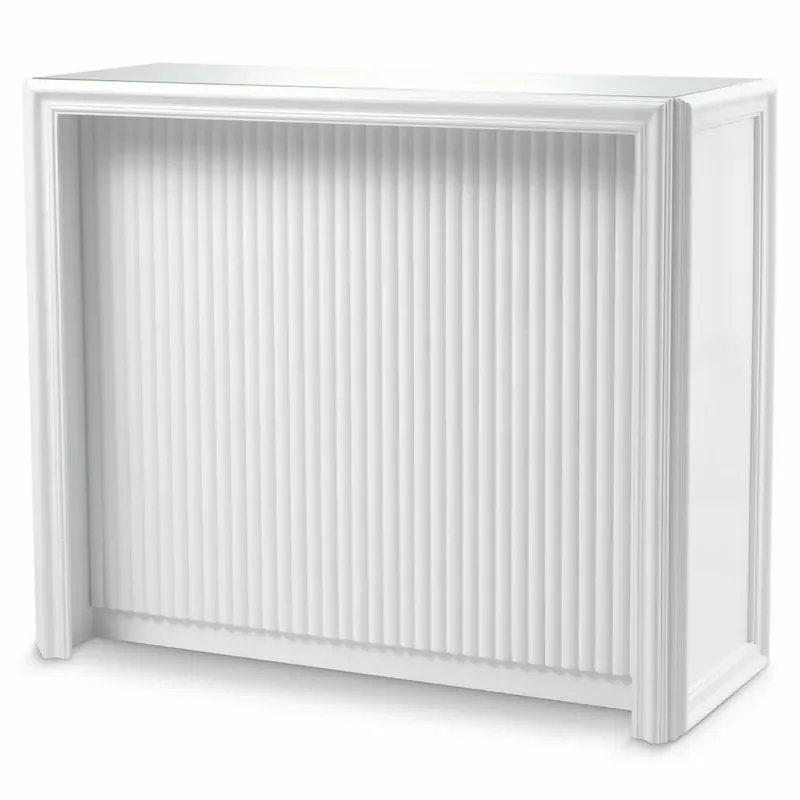 Casa Padrino bancone bar di lusso in mogano con piano in vetro bianco 126 cm - Mobili bar Abverkauf