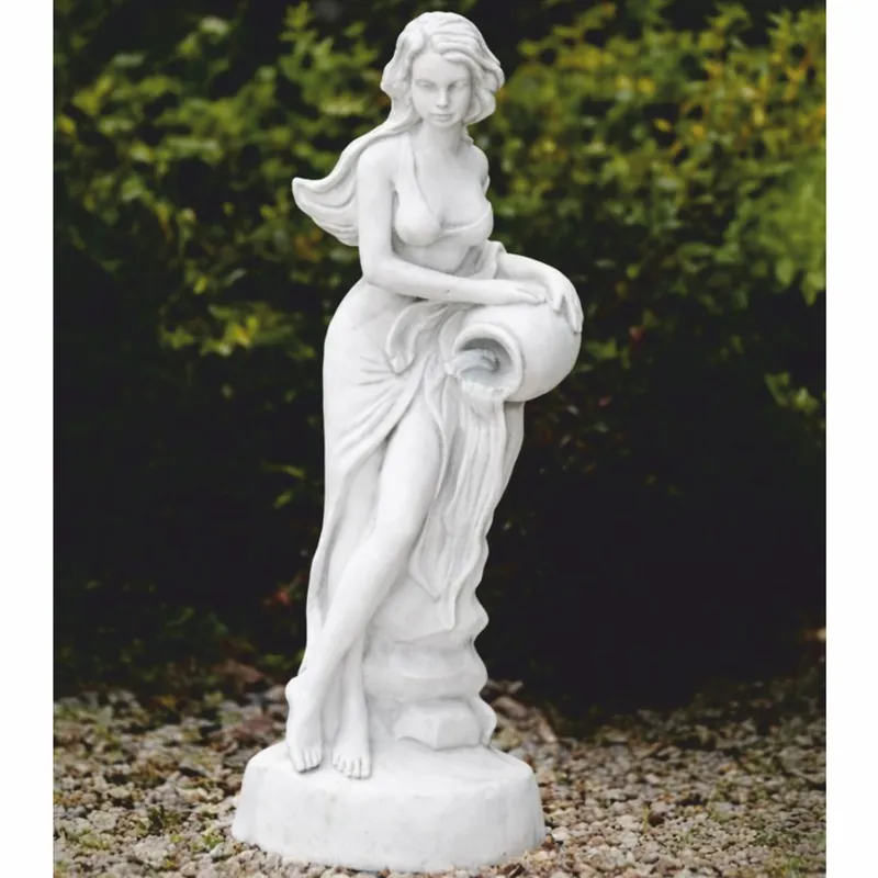 Casa Padrino scultura gargoyle Art Nouveau donna con brocca bianco A. 69 cm - Decorazione da giardino Top-Angebot