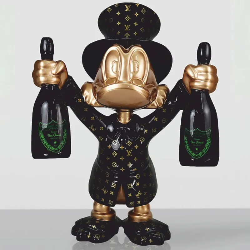 Meistverkauft Casa Padrino figura decorativa anatra nero / oro / verde A. 45 cm - Statuette decorative