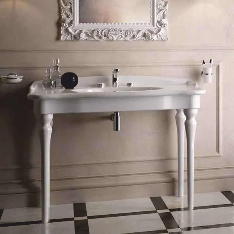 Neu Im Sortiment Casa Padrino lavabo Art Nouveau di lusso bianco 93 cm - Mobili da bagno - Fatto in Italia