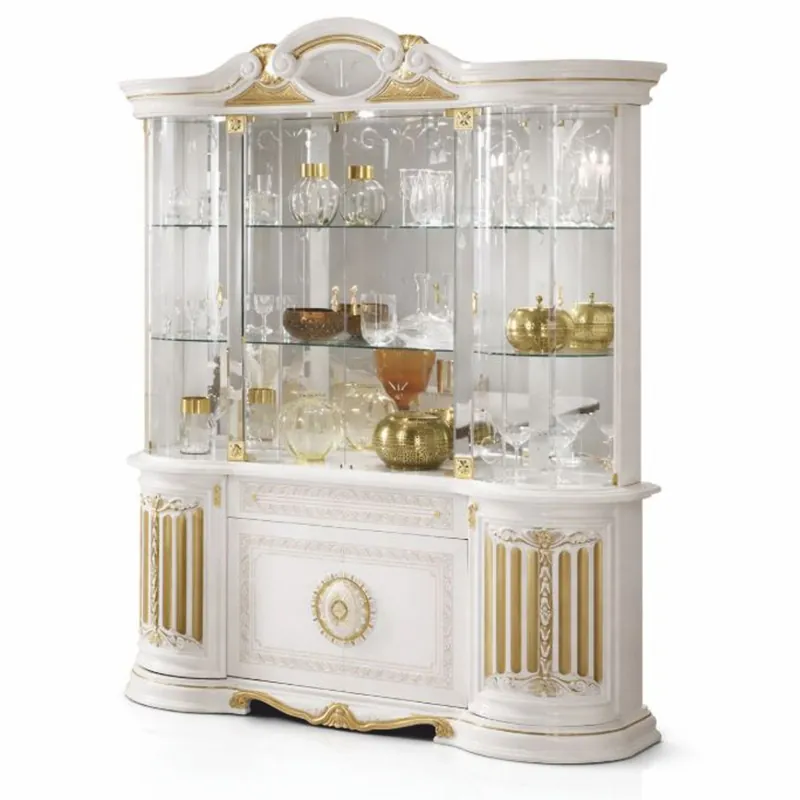 Casa Padrino vetrina barocco di lusso bianco / oro 173 x A. 213 cm - Mobili barocchi - Fatto in Italia Mega-Angebot
