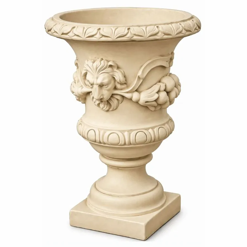Casa Padrino vaso di fiori barocco beige Ø 50 x A. 70 cm - Decorazione da giardino barocco Knallerangebot