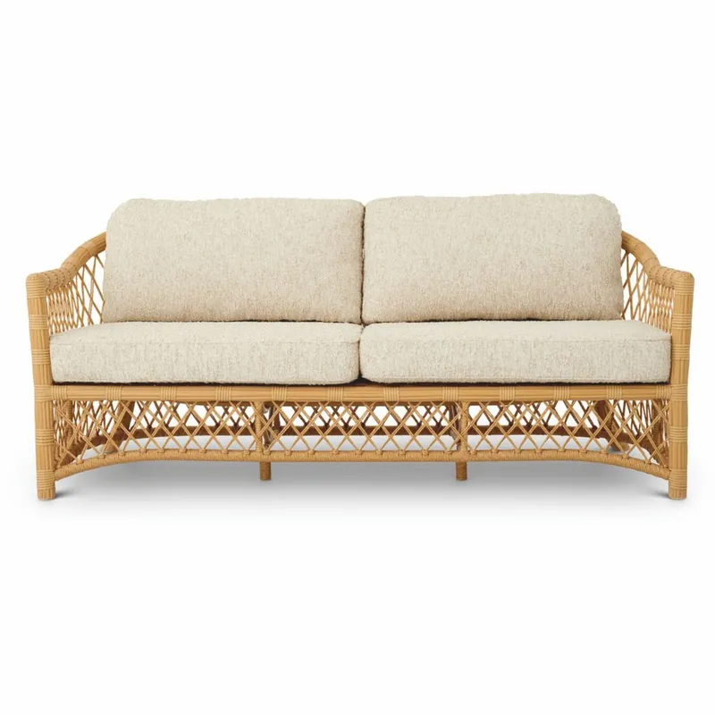 Finale Aktion Casa Padrino divano da giardino di lusso in rattan artificiale naturale 180 cm - Mobili da giardino
