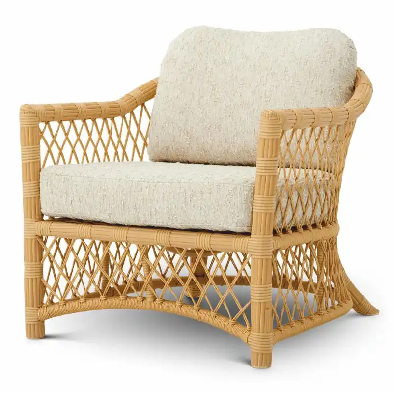 Begrenztes Angebot Casa Padrino poltrona da giardino di lusso in rattan sintetico naturale - Mobili per hotel e giardini