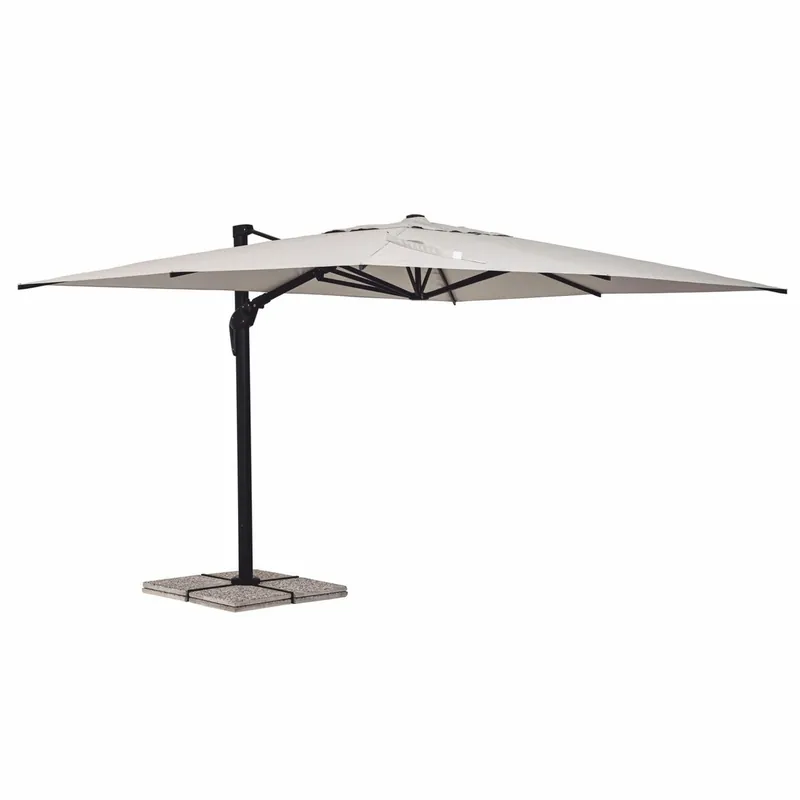 Casa Padrino Ombrellone di Lusso con Supporto Antracite / Naturale 400 x 300 x A. 273 cm Preiswert