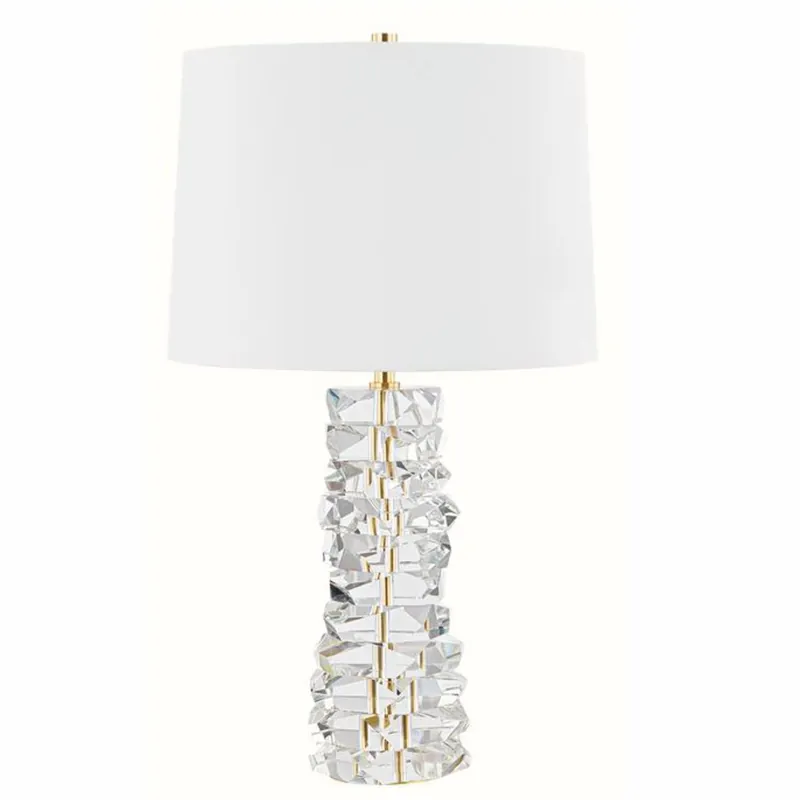 Direktkauf Casa Padrino lampada da tavolo di lusso in cristallo ottone antico / bianco A. 72 cm