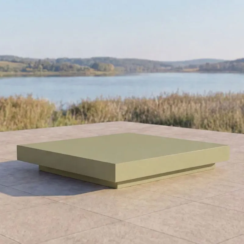 Schneller Versand Casa Padrino tavolo da giardino di lusso verde opaco 150 cm - Tavolino da caffè quadrato da giardino