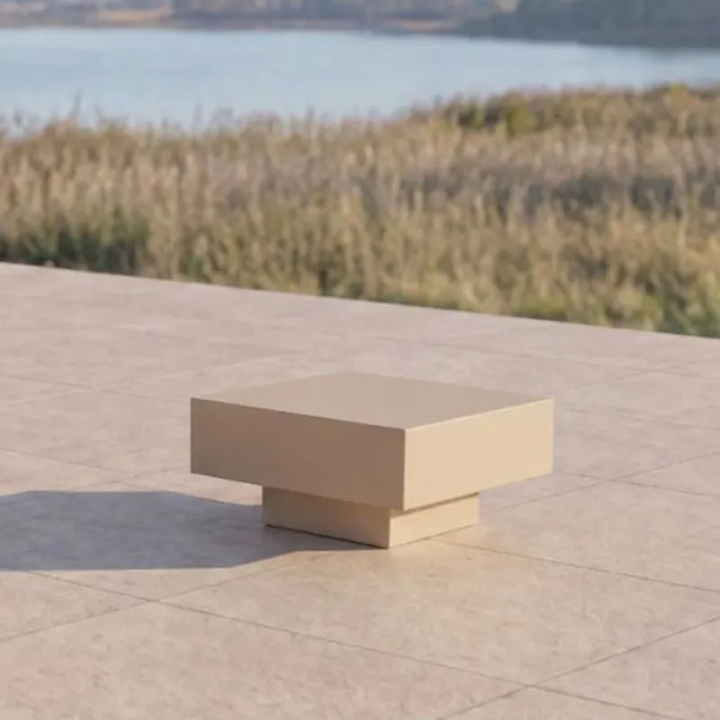 Preisreduziert Casa Padrino tavolino da giardino di lusso beige opaco 50 cm - Mobili per hotel e giardini