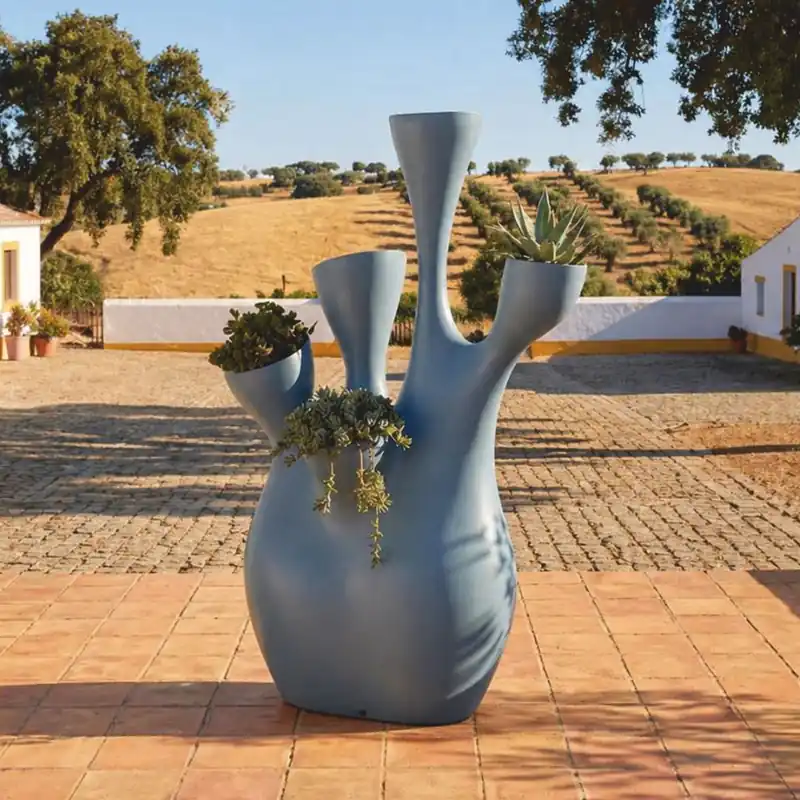 Jetzt Kaufen Casa Padrino vaso da fiori di lusso blu opaco A. 200 cm - Accessori da giardino