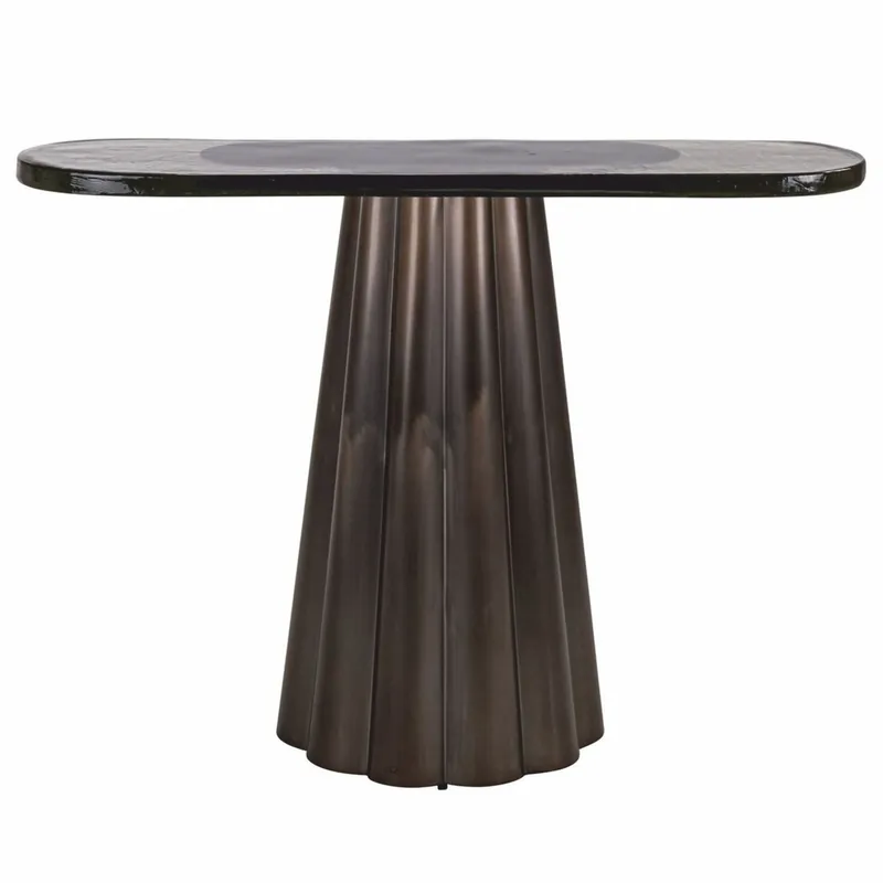 Casa Padrino consolle di lusso in vetro ottone antico / bianco / nero 110 cm - Mobili di lusso Jetzt Kaufen