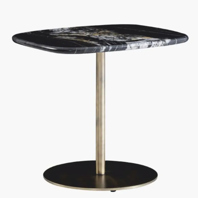 Online Kaufen Casa Padrino tavolino di lusso con piano in marmo nero / ottone A. 55 cm