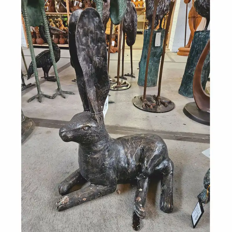 Online Kaufen Casa Padrino scultura decorativa in bronzo coniglio A. 61 cm - Figura da giardino in bronzo