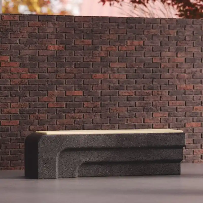 Solange Der Vorrat Reicht Casa Padrino panca da giardino di lusso in cemento antracite / naturale 150 cm - Panca per esterni