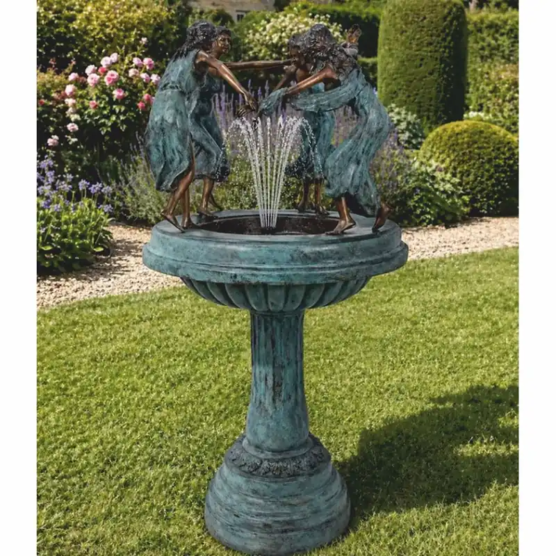 Top-Seller Casa Padrino fontana Art Nouveau in bronzo 4 donne A. 130 cm - Decorazione da giardino
