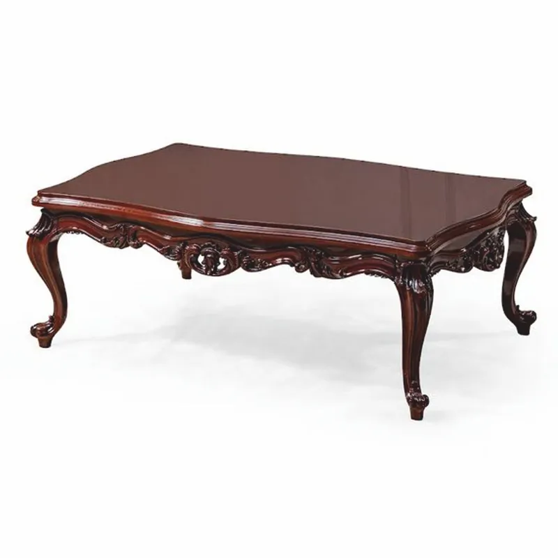 Letzte Chance Casa Padrino tavolo soggiorno barocco di lusso marrone scuro 122 cm - Mobili in stile barocco