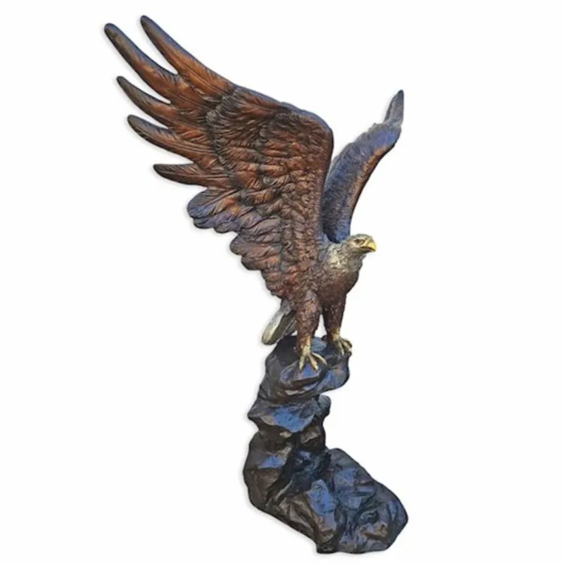 Neuheit Casa Padrino scultura decorativa di lusso XXL in bronzo aquila rivolta a destra A. 189 cm