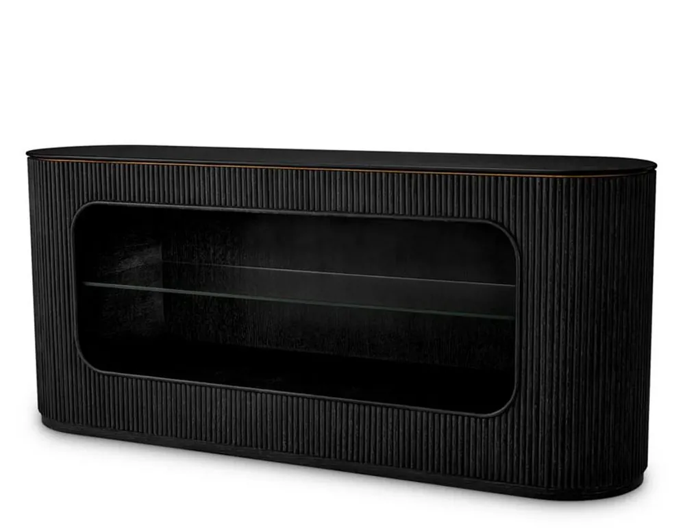 Billig Casa Padrino credenza di lusso nero-grigio 180 cm - Mobili per hotel di lusso