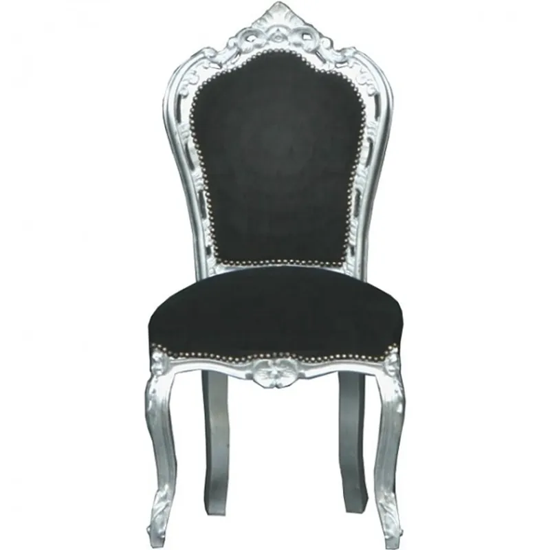 Casa Padrino barroco Cena Presidente Negro / Plata - Muebles Sichere Zahlung