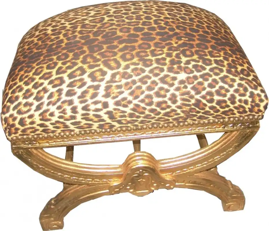 Casa Padrino barroco de heces / heces Cruz leopardo / Oro Begrenztes Angebot