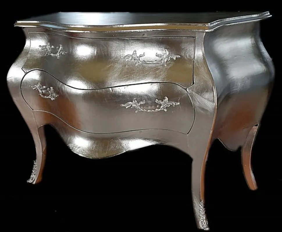 Solange Der Vorrat Reicht Cajonera barroca Casa Padrino 120 cm plata - muebles de estilo antiguo