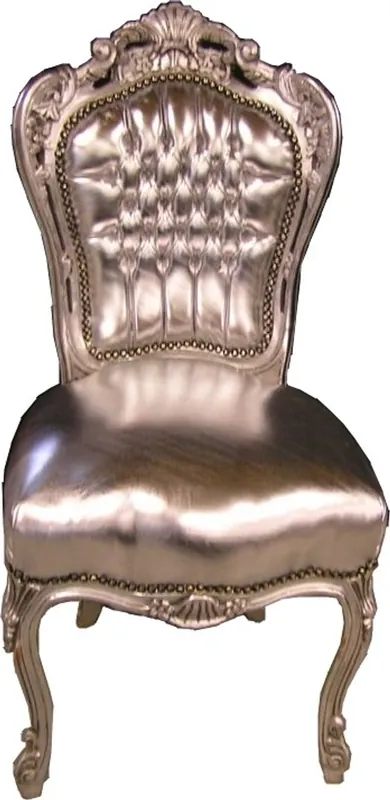 Silla de cena barroco de plata / plata Preisknaller