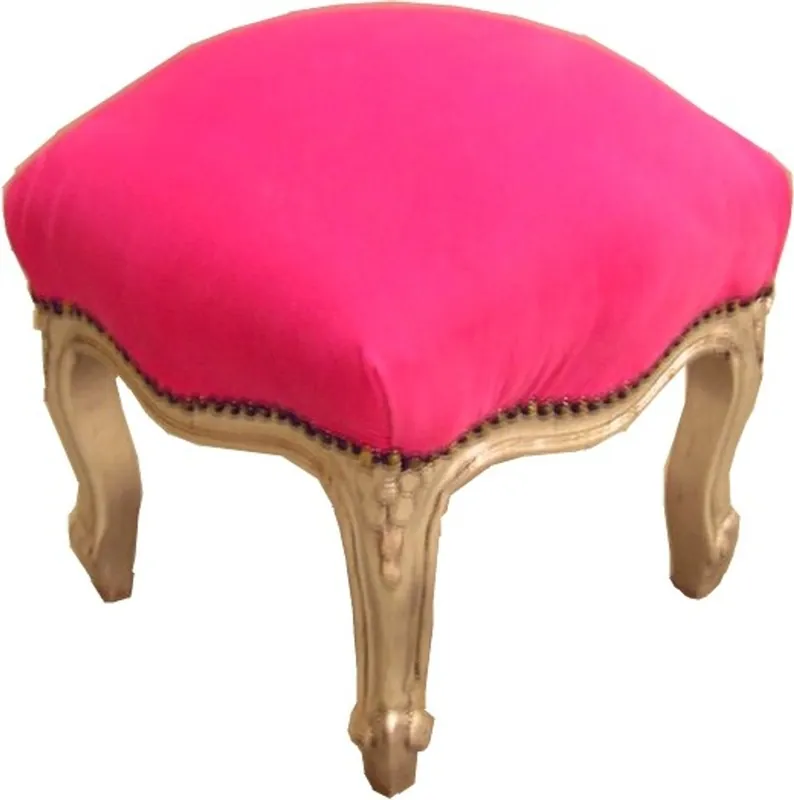 Casa Padrino barroco de color rosa otomana / plata Saisonangebot