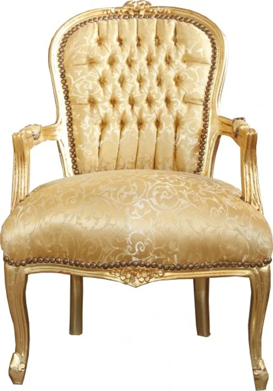 Patrón Casa Padrino barroco Salón de la silla del oro / oro Nur Für Kurze Zeit