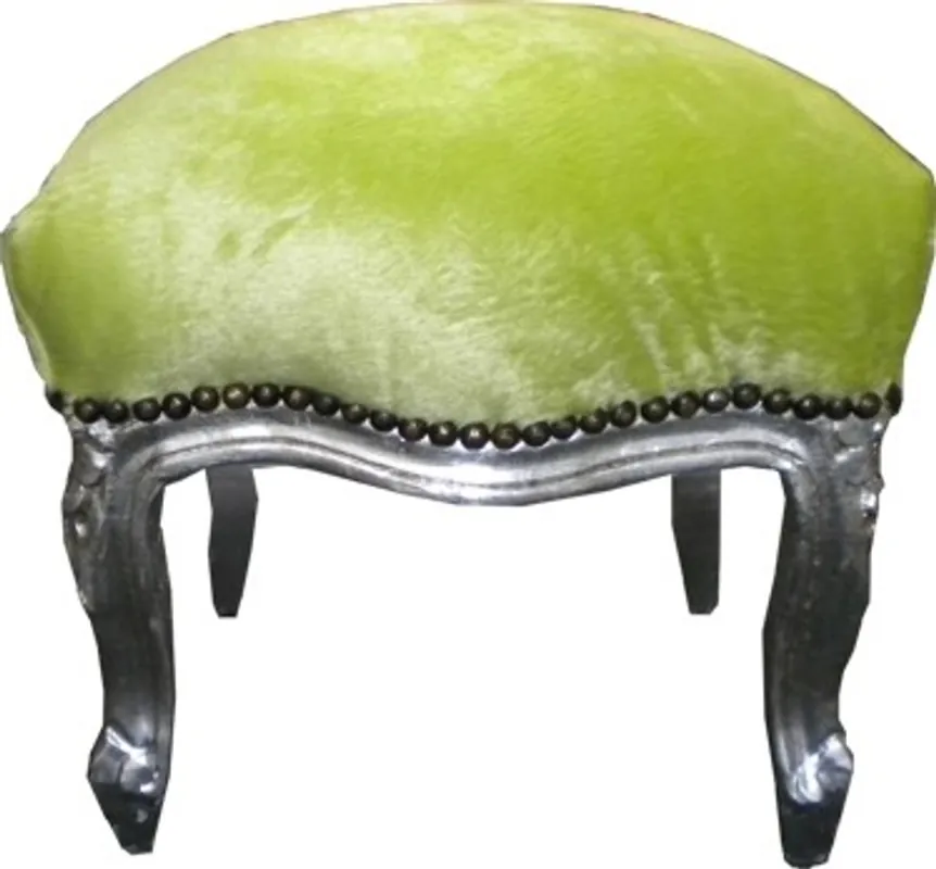 Casa Padrino barroco estrado jade verde / plata - Muebles - Heces de plata verde Must-Have