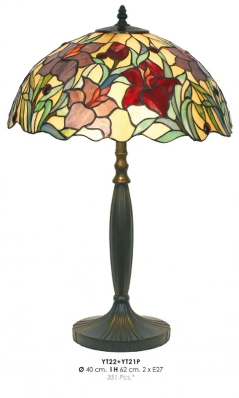 Beliebt Casa Padrino lámpara taburete Tiffany Ø 40 x A. 62 cm - Lámpara de Mesa Tiffany