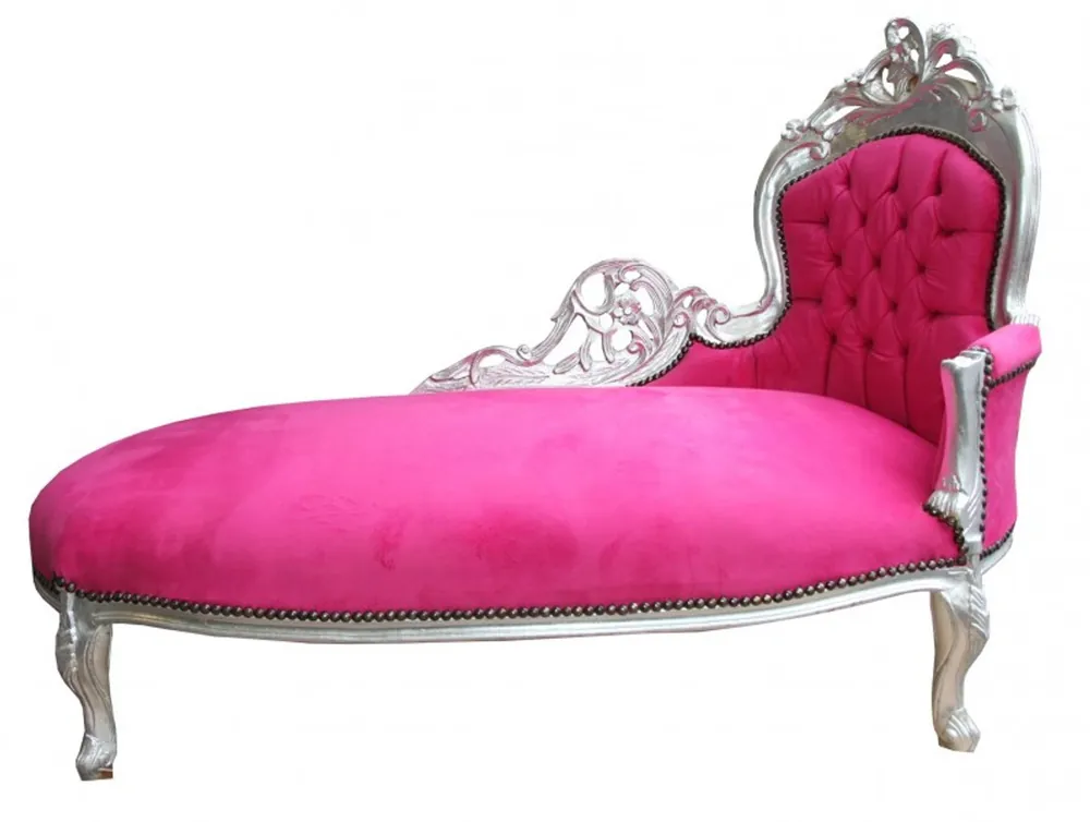Ausverkauf Baroque Chaise Pink / Silver