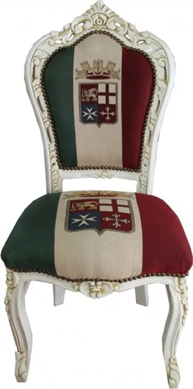 Bestseller Casa Padrino barroco Cena Silla Italia / estilo antiguo Crema
