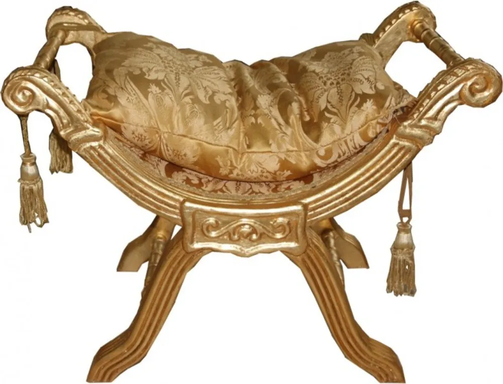 Super-Preis Casa Padrino barroco banco ModA1 patrón oro / oro - muebles barrocos