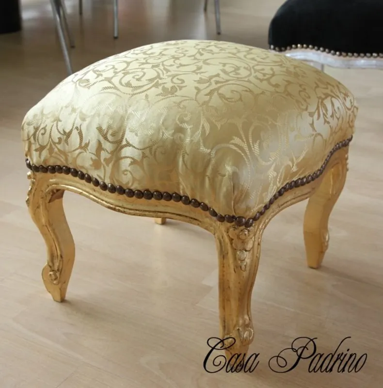 Günstig Casa Padrino barroco del modelo del oro escabel / oro - Muebles antiguos - Heces