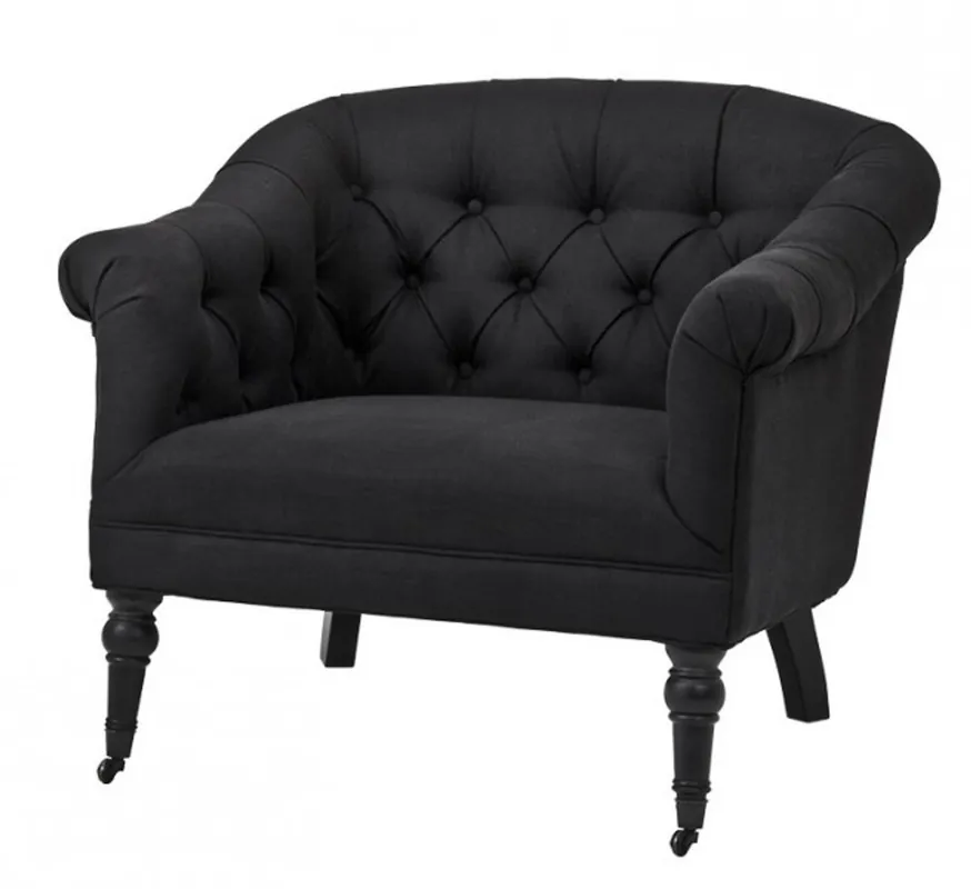 Sonderangebot Luxury Baroque Armchair Paris Black from the luxury collection of Casa Padrino - Hotel Cafe Restaurant furniture furnishings