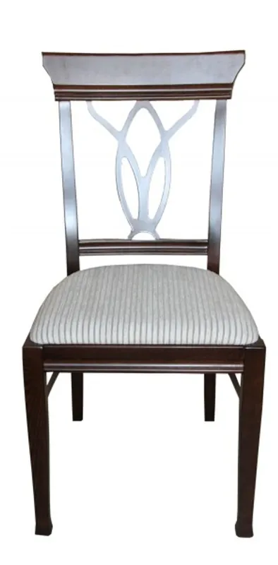 Kracherpreis Silla de comedor Casa Padrino Biedermeier sin reposabrazos beige / marrón - Muebles restaurante Hotel restaurante con capacidad