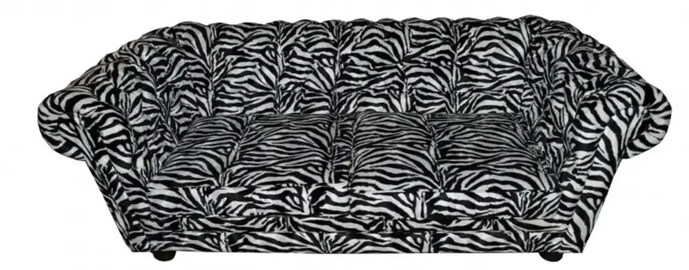 Casa Padrino sofá Chesterfield de diseño zebra - Muebles de salón de diseño Markenware