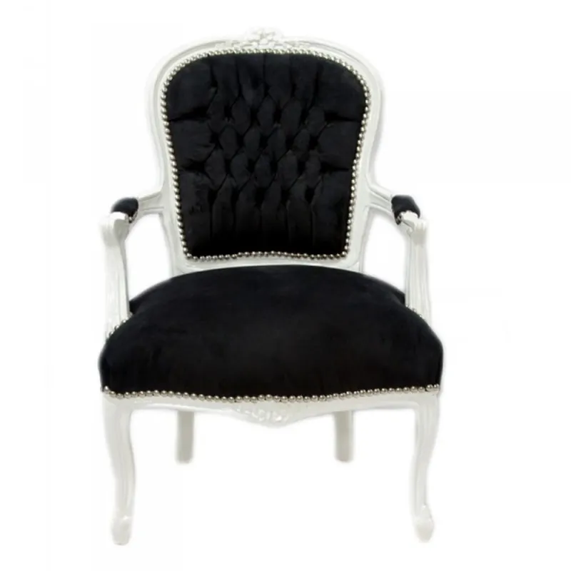 Bestseller Silla Casa Padrino barroco Salón Negro / blanco