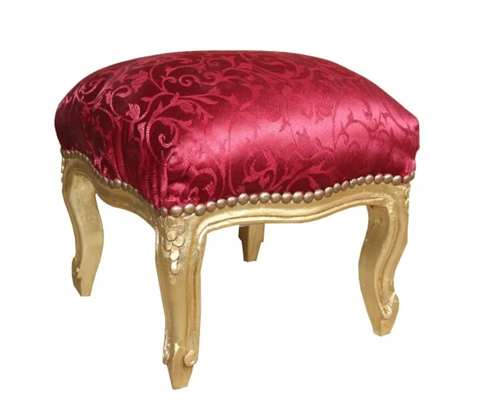 Patrón de Casa Padrino barroco estrado Burdeos / oro - Muebles antiguos - Heces Jetzt Kaufen