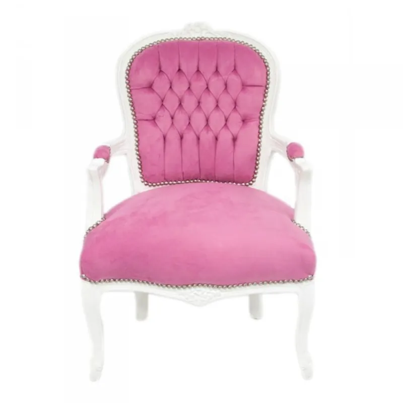 Casa Padrino barroco silla del salón Mod1 rosa / blanco Rabatt