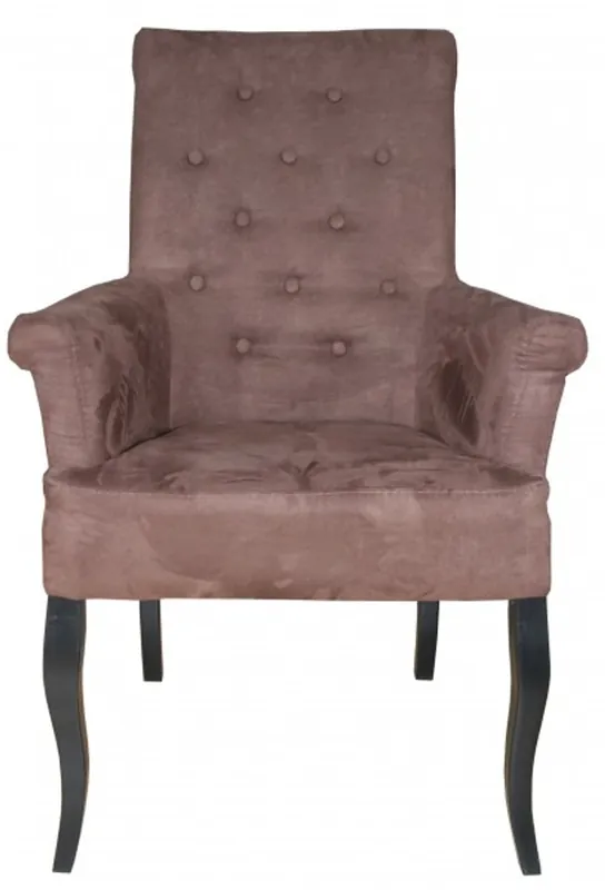 Casa Padrino silla de comedor de lujo Marrón / Negro con apoyabrazos - muebles barrocos Top-Angebot