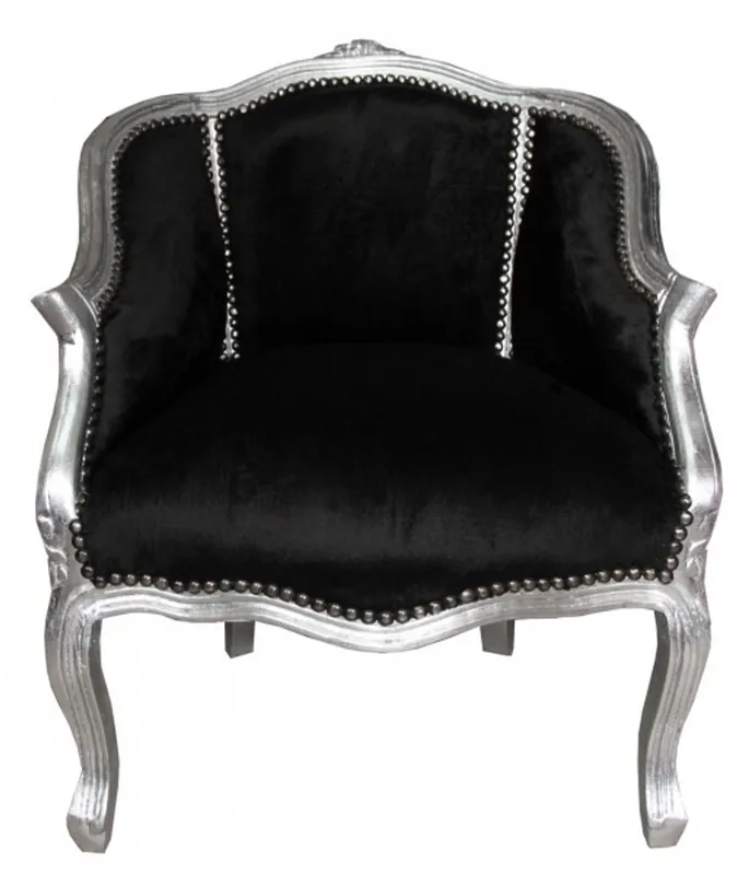 Mega-Angebot Casa Padrino Baroque Ladies Salon Chair Black/Gold - Antique Furniture Style