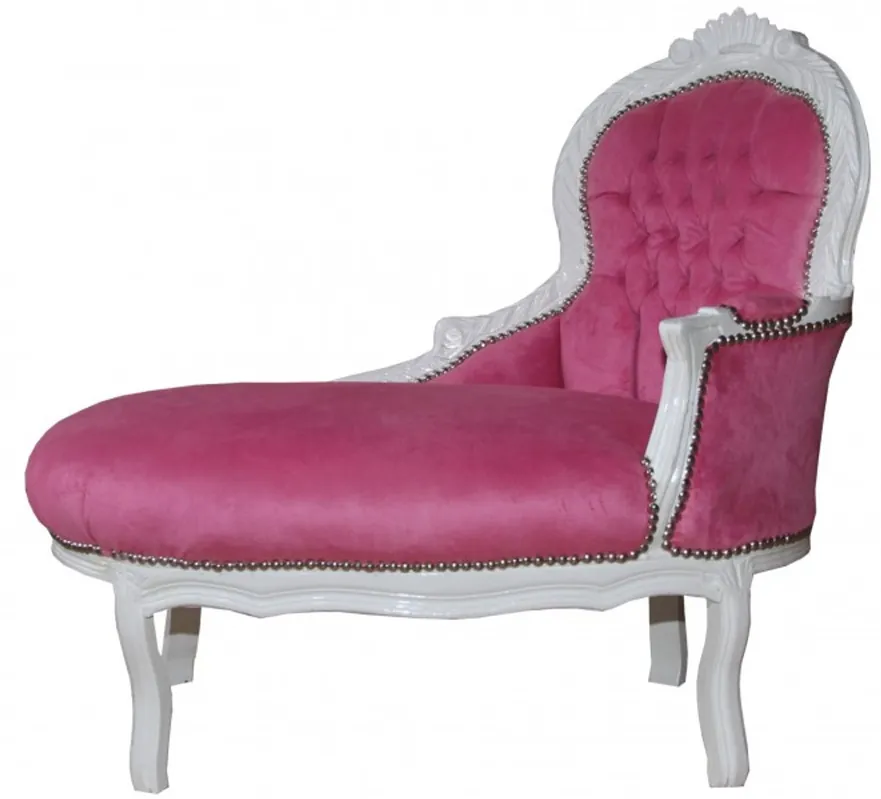 Casa Padrino Baroque Children chaise Pink / White - Baroque Children's furniture Sofort Bestellen