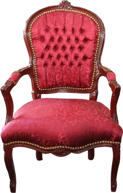 Solange Der Vorrat Reicht Patrón Casa Padrino barroco Salón Presidente Burdeos Rojo / Azul Mod2 - Sillas
