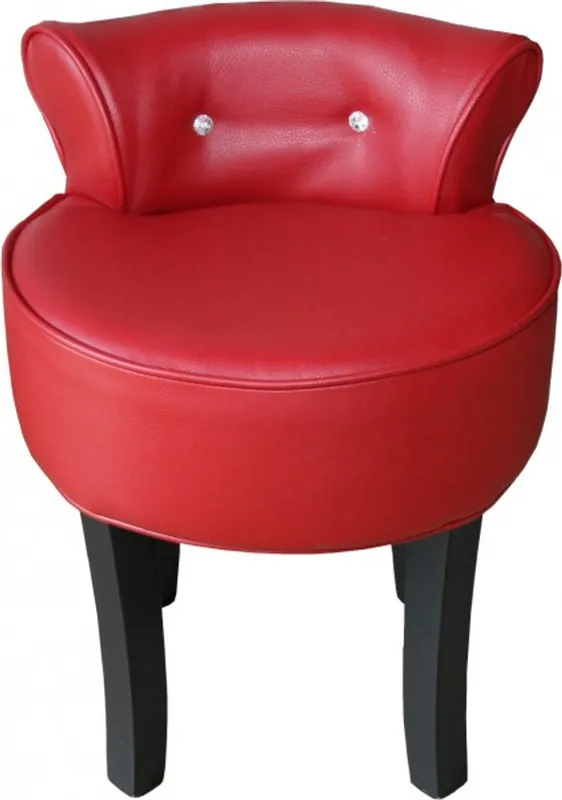 Casa Padrino Diseño heces Rojo / Negro con piedras Bling Bling - vestidor barroco silla de mesa Zertifiziert